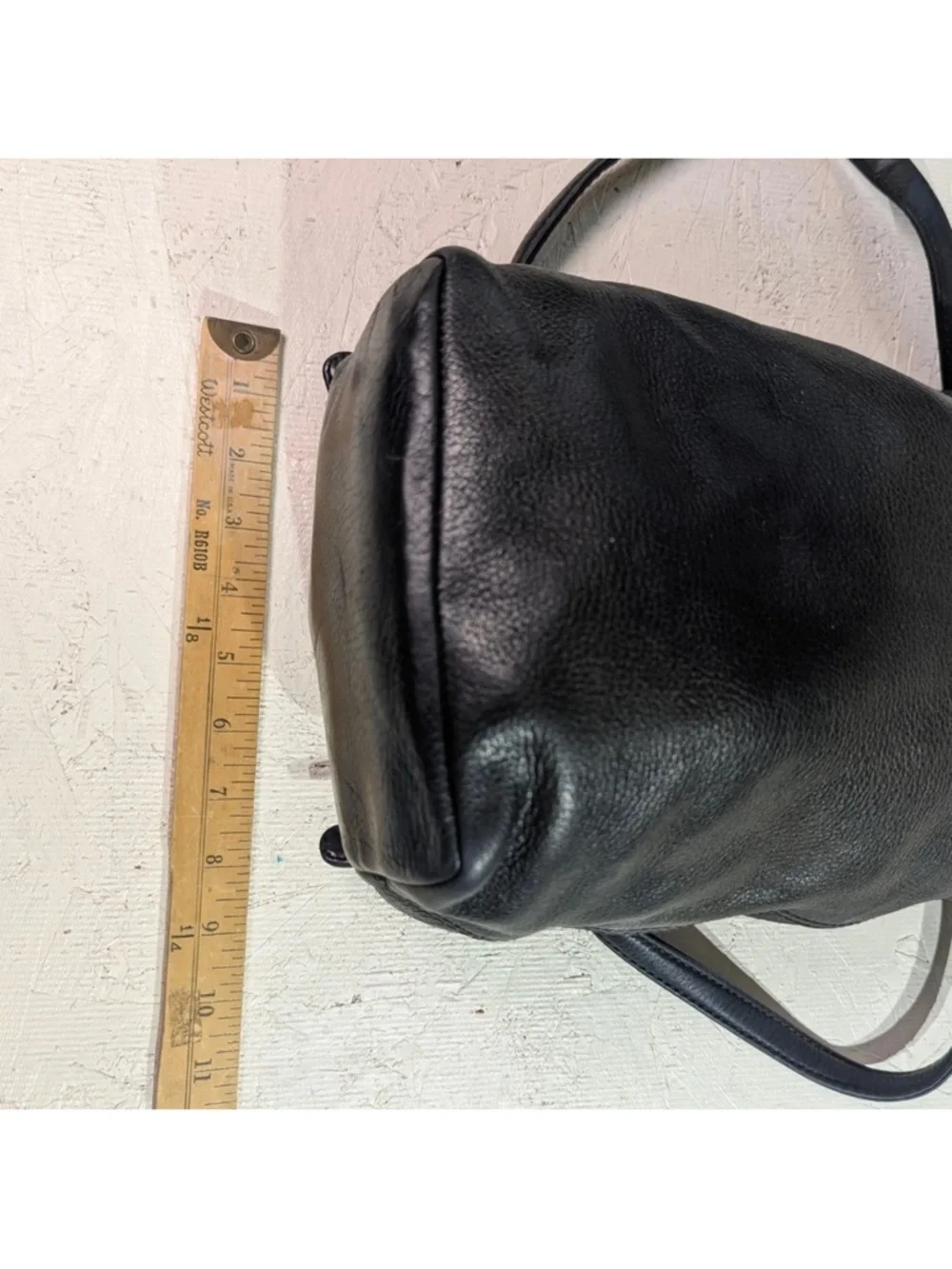 HOBO Hobo Convertible Backpack Crossbody Black Pebbled Leather Tassel - Picture 7 of 9